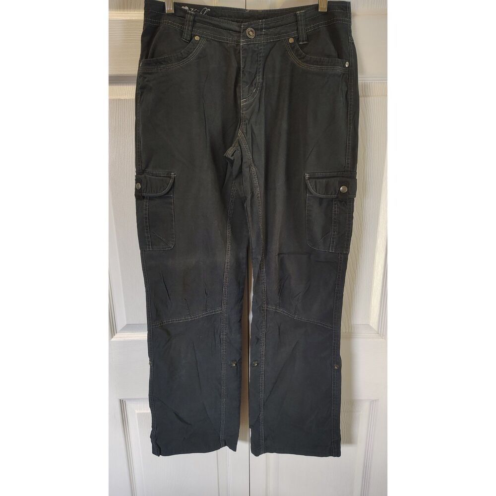 KÜHL Mountain Culture Cargo Hiking Pants Vintage Patina Dye Black Dark Charcoal